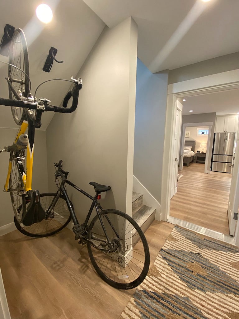 Secure bike storage area