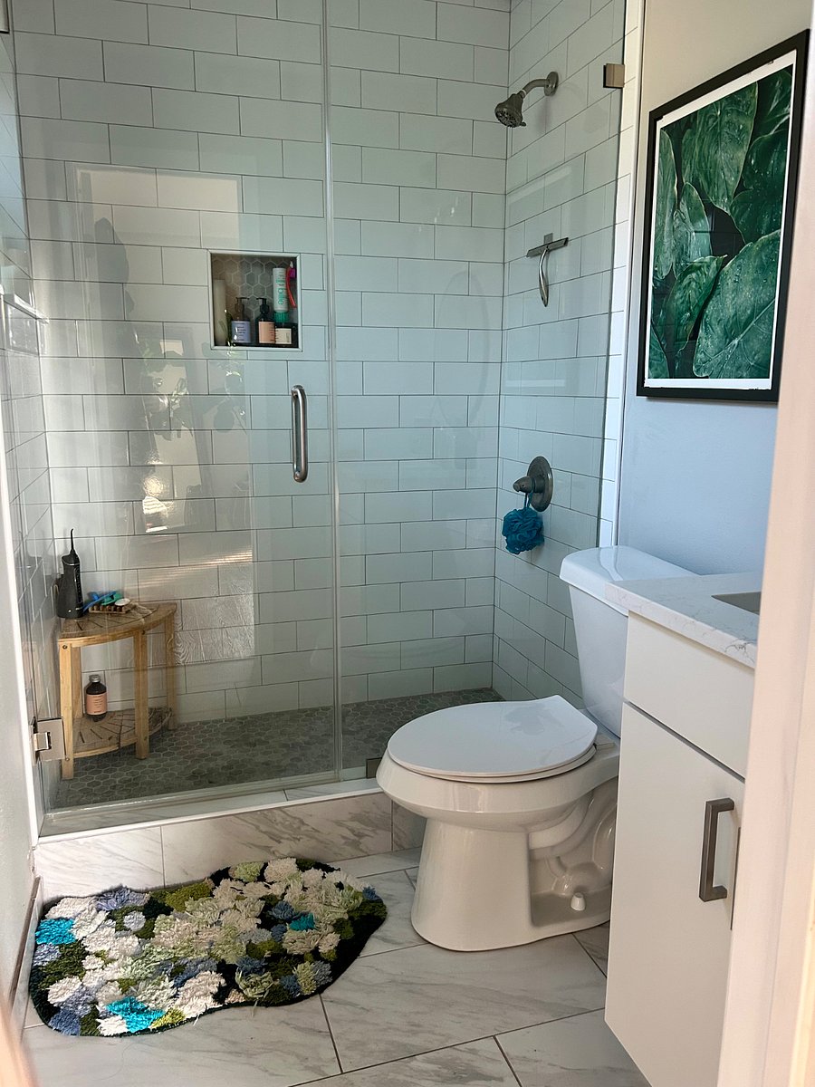 Bathroom attached to primary bedroom