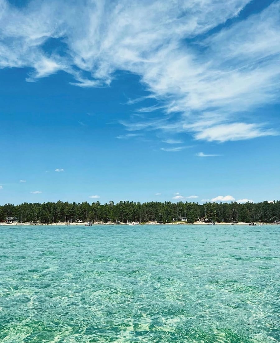 Higgins Lake is less than 1 miles from the home, known for its beautiful crystal clear water
