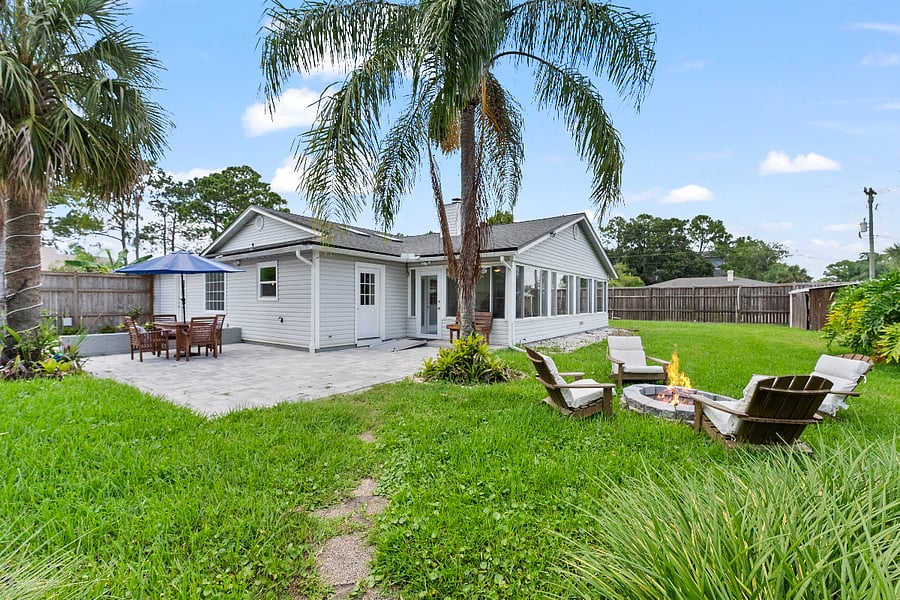 This fully fenced, oversized backyard was carefully chosen for its privacy and spaceperfect for pets to roam freely, families to gather, or guests to simply relax in a quiet, natural setting that supports healing and connection.