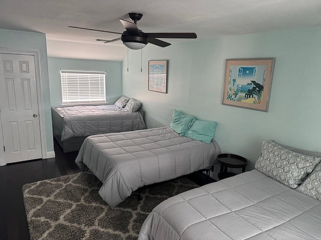 Bedroom 3 - upstairs with 3 full sized beds and 1 twin trundle.