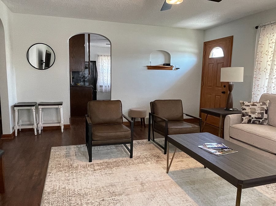 living room on main level, looking east