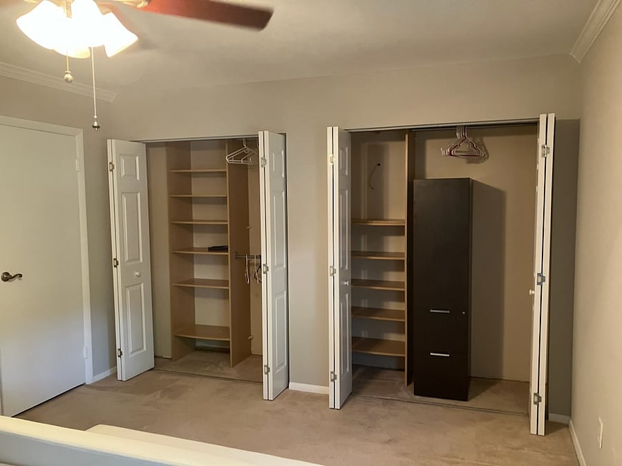 Closet, primary bedroom