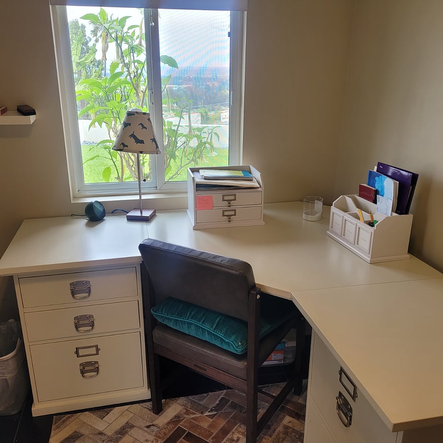 Home office accessible from its own private entrance. 