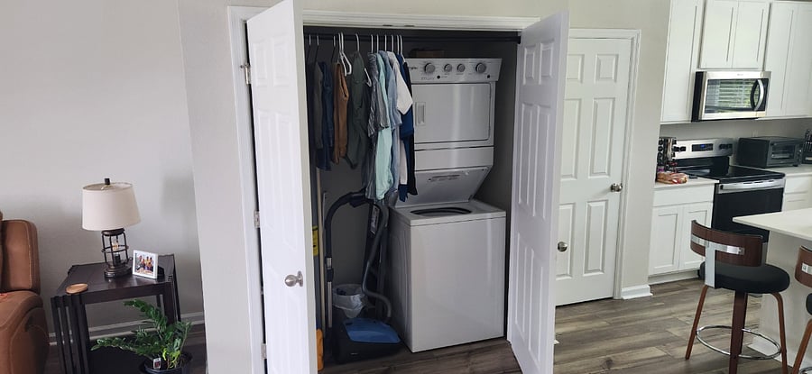 In unit washer and dryer