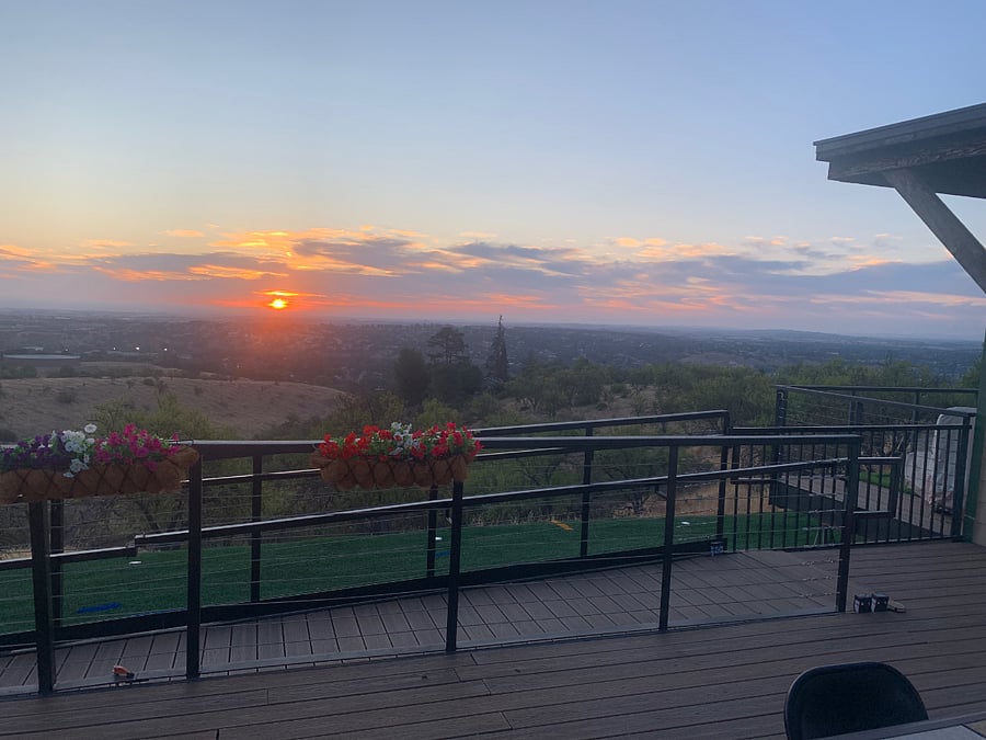 View from deck in morning 