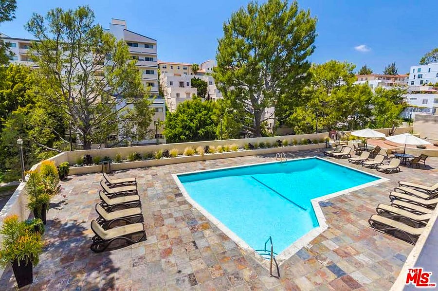 Luxurious pool for sunning and swimming