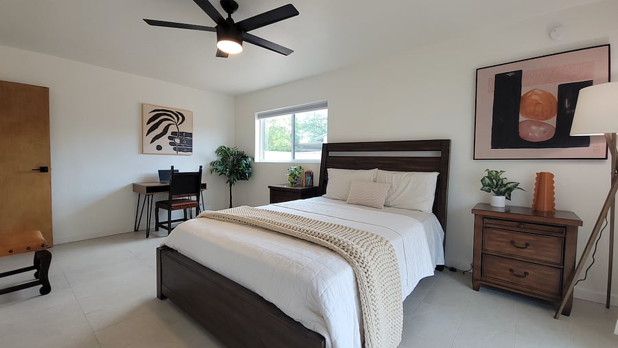 Master Bedroom with desk.