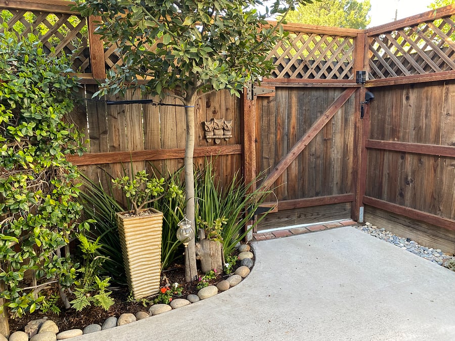 Interior courtyard and entry gate