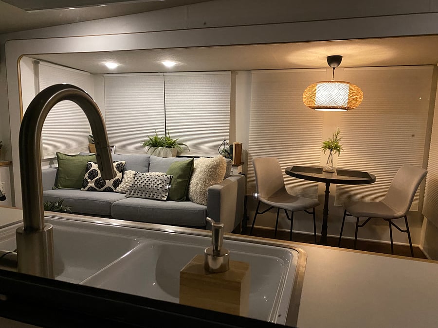 Living area at night