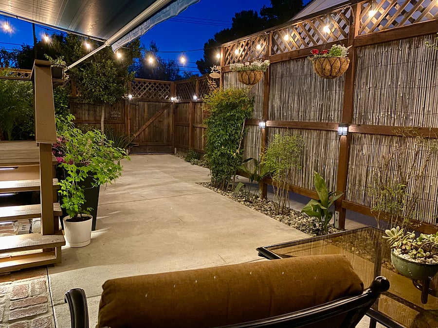 Courtyard at night