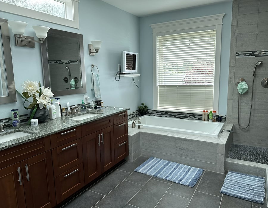 Primary bathroom.
