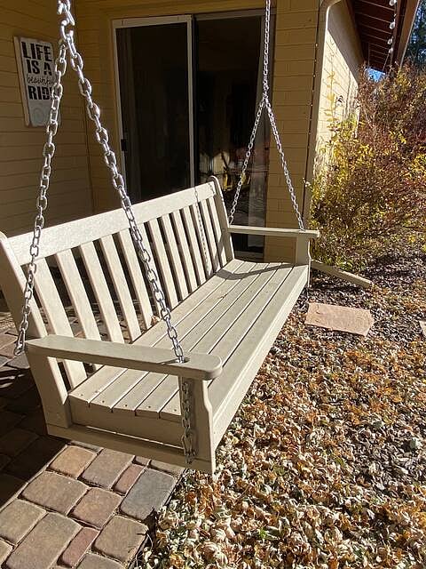 Backyard bench swing