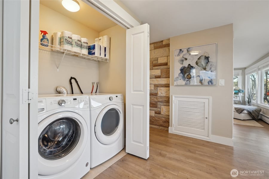 Inside washer and dryer