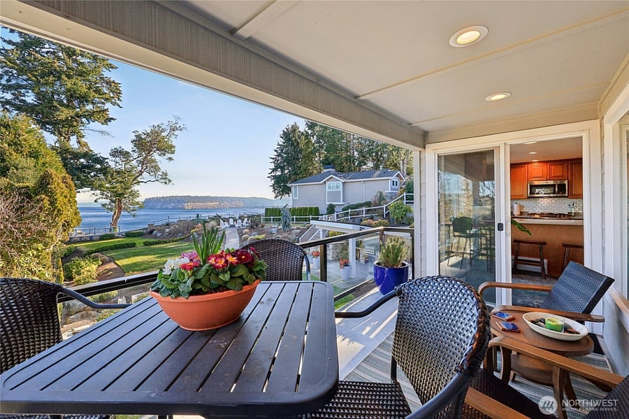 Lanai with view of Commence Bay and Point Defiance