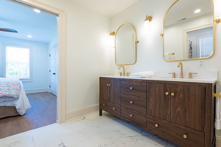 Spa like bathroom with tons of space and light.