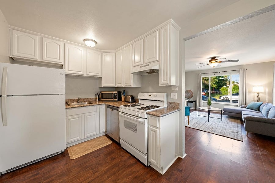 Kitchen with essential amenities