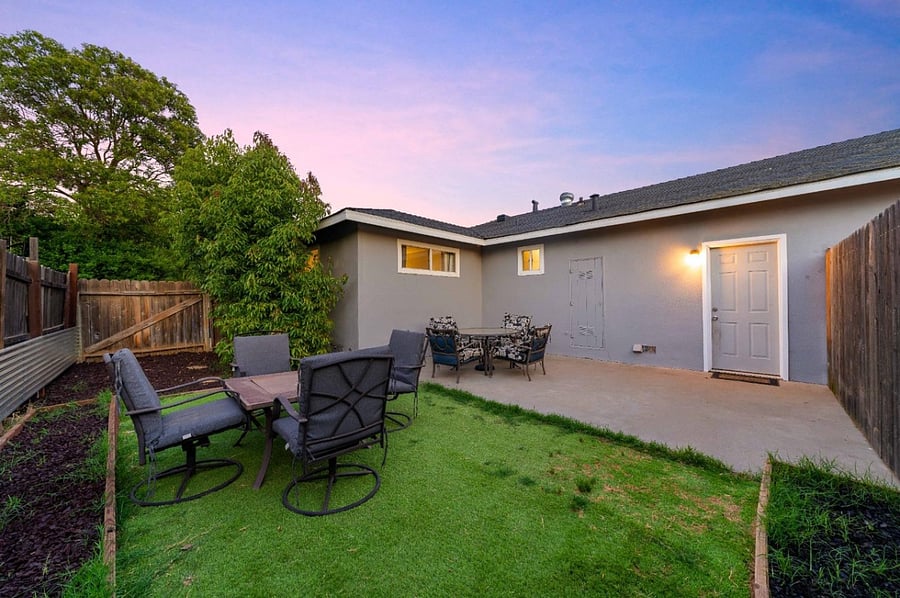 Private backyard view