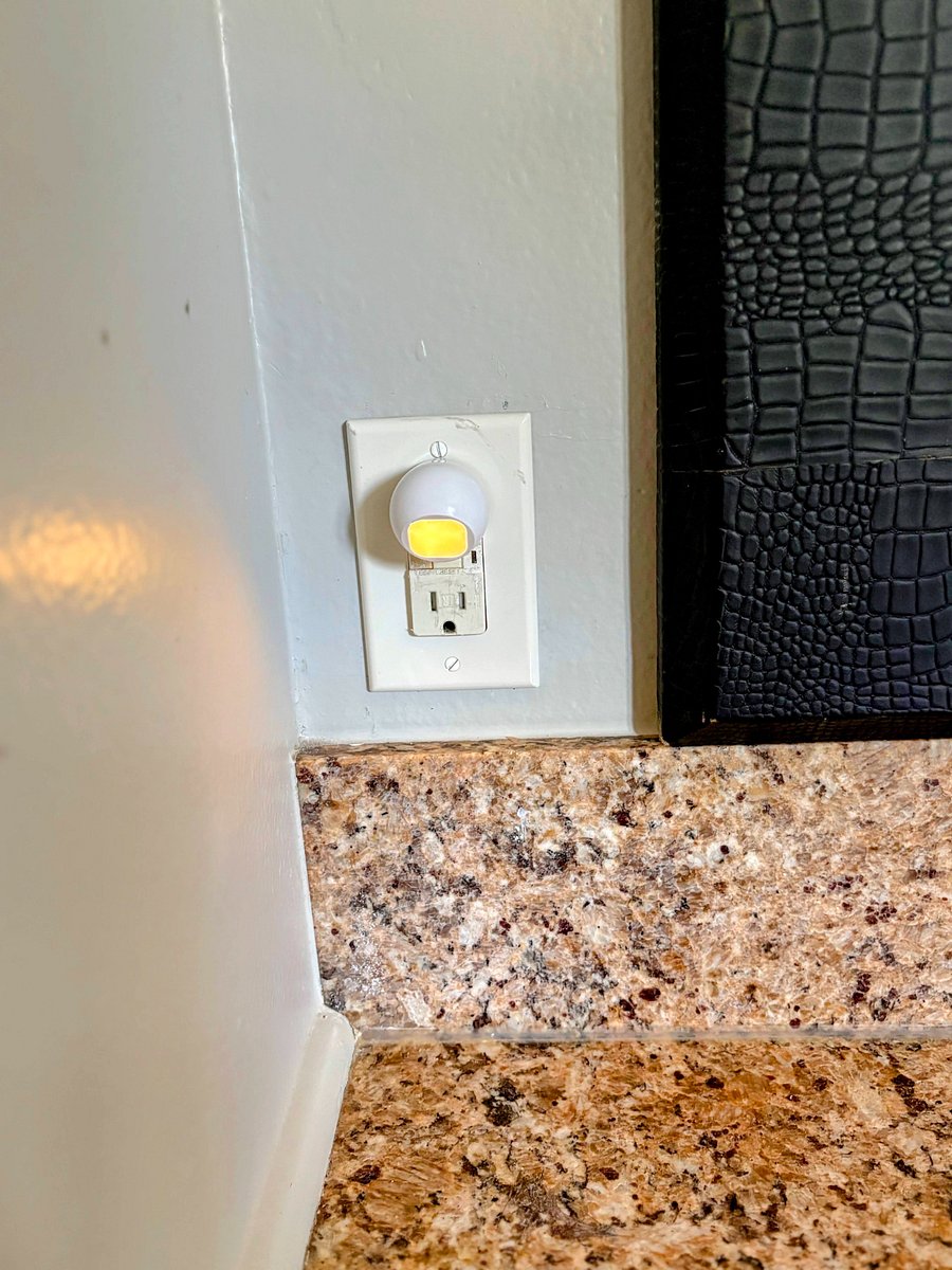 Always on LED Night light in the bathroom
