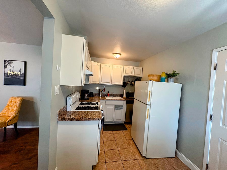 Kitchen with essential amenities