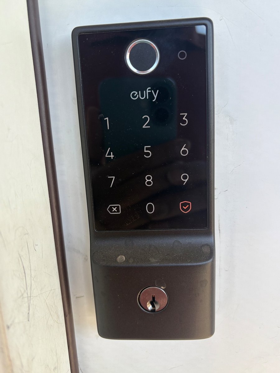 Simple Keyless entry. Simply enter your PIN to unlock. Simply press check mark to lock.
