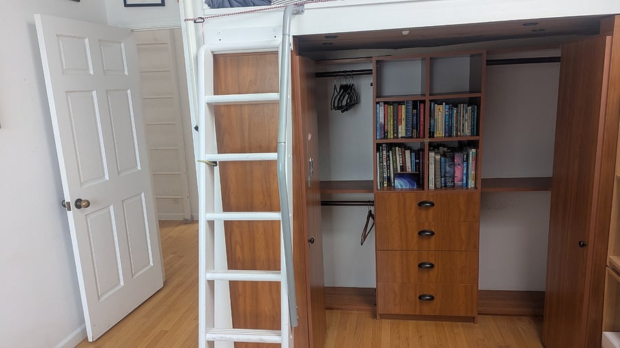 Closet with private loft