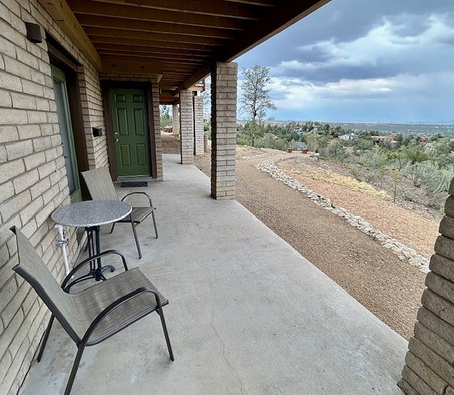 Outside seating with a panoramic view across chaparral woodlands!