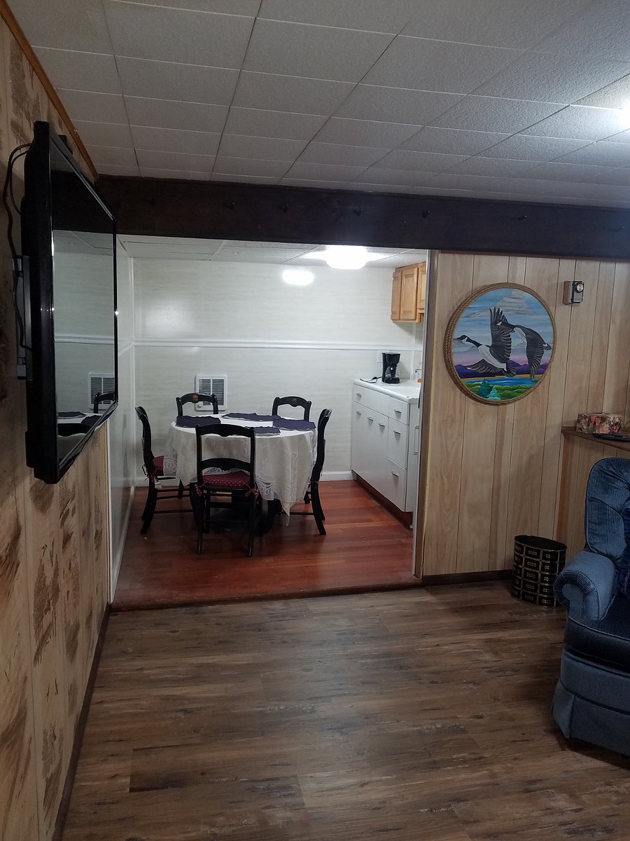 downstairs partial kitchen in den.