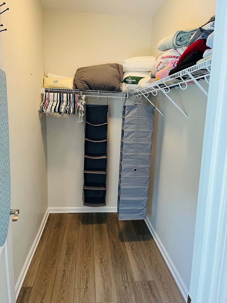 Walk in closet in master bedroom