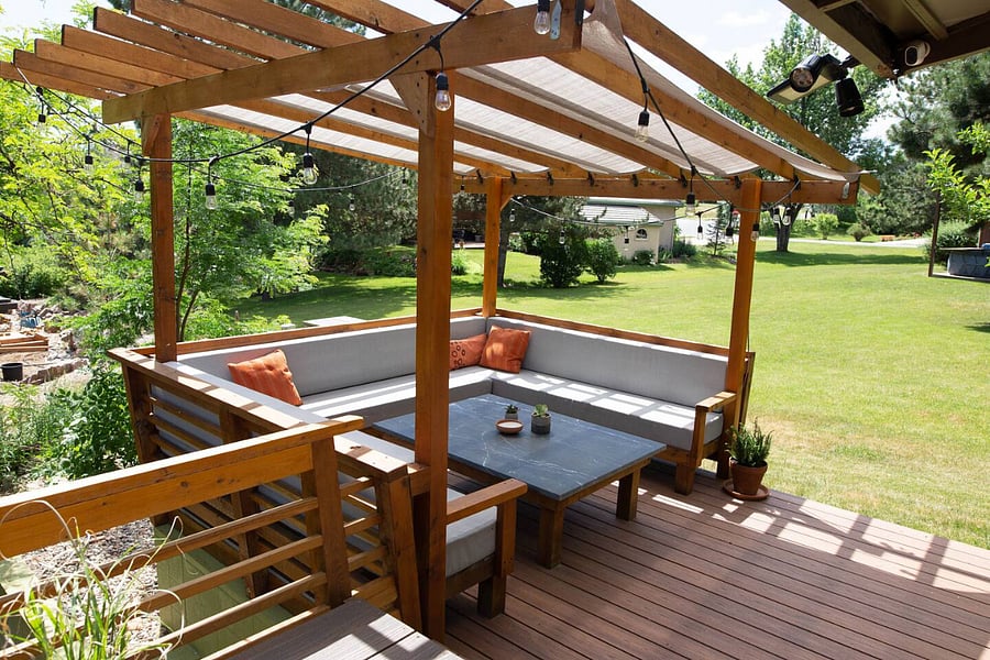 Enjoyable Green Space and Surrounding Trees Provide a Peaceful Outdoor Seating Area