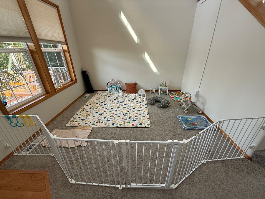 Infant/Toddler Area (gated, baby proofed)