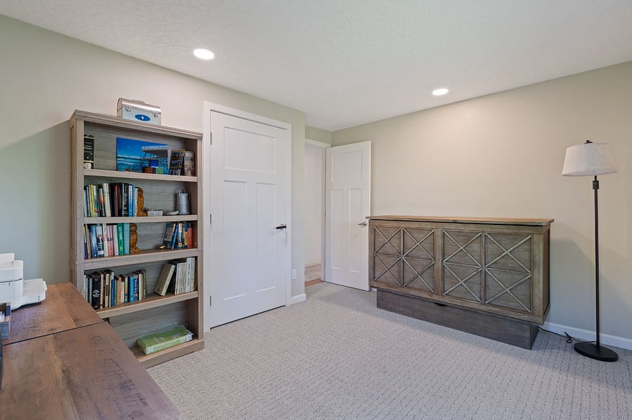 This cabinet pulls out into a full bed
