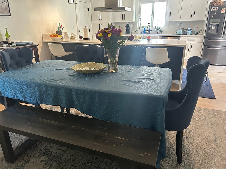 Dining room with work area