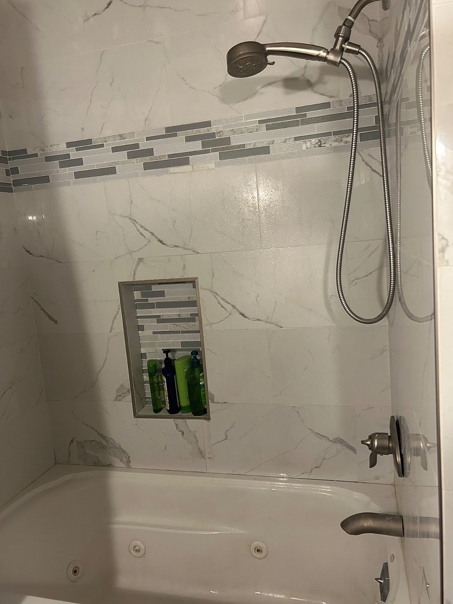Shower with bath