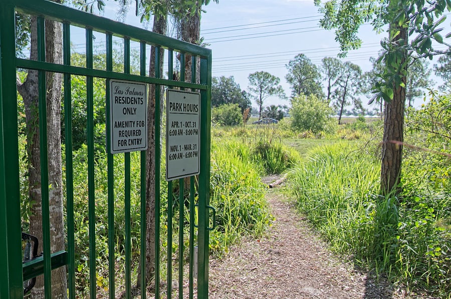 Private access to Benderson Park