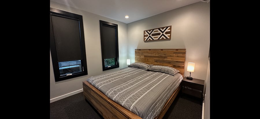 Main Level Bedroom King Bed & w/ wall mount T.V.