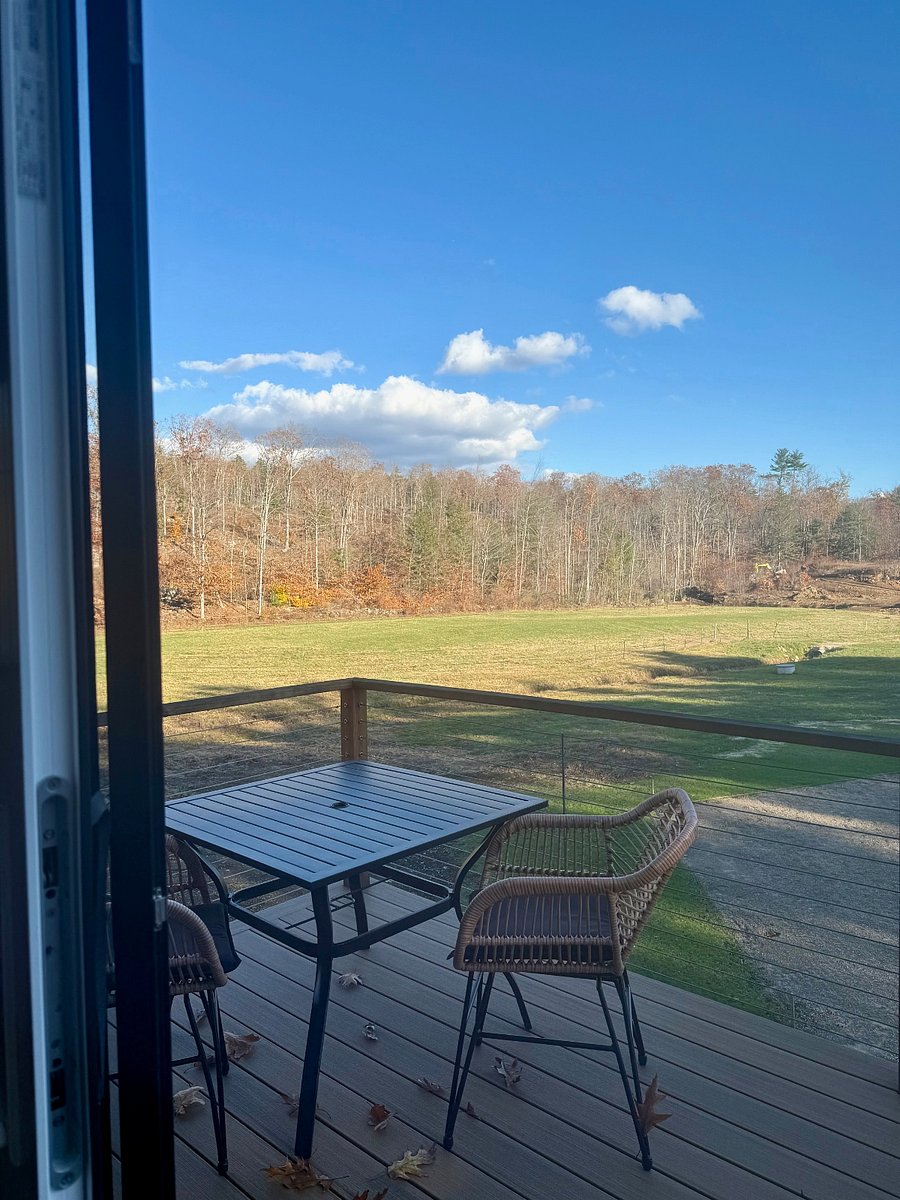 Overlooking the pastures from the patio