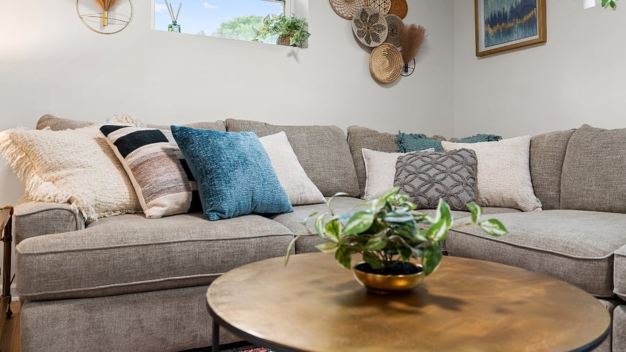 Large cozy couch - plenty of room for all