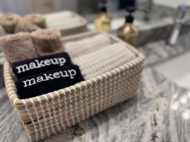 plush linens and makeup towels