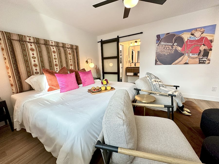 West Bedroom with King Bed/Walk in Closet and Full Attached Bathroom