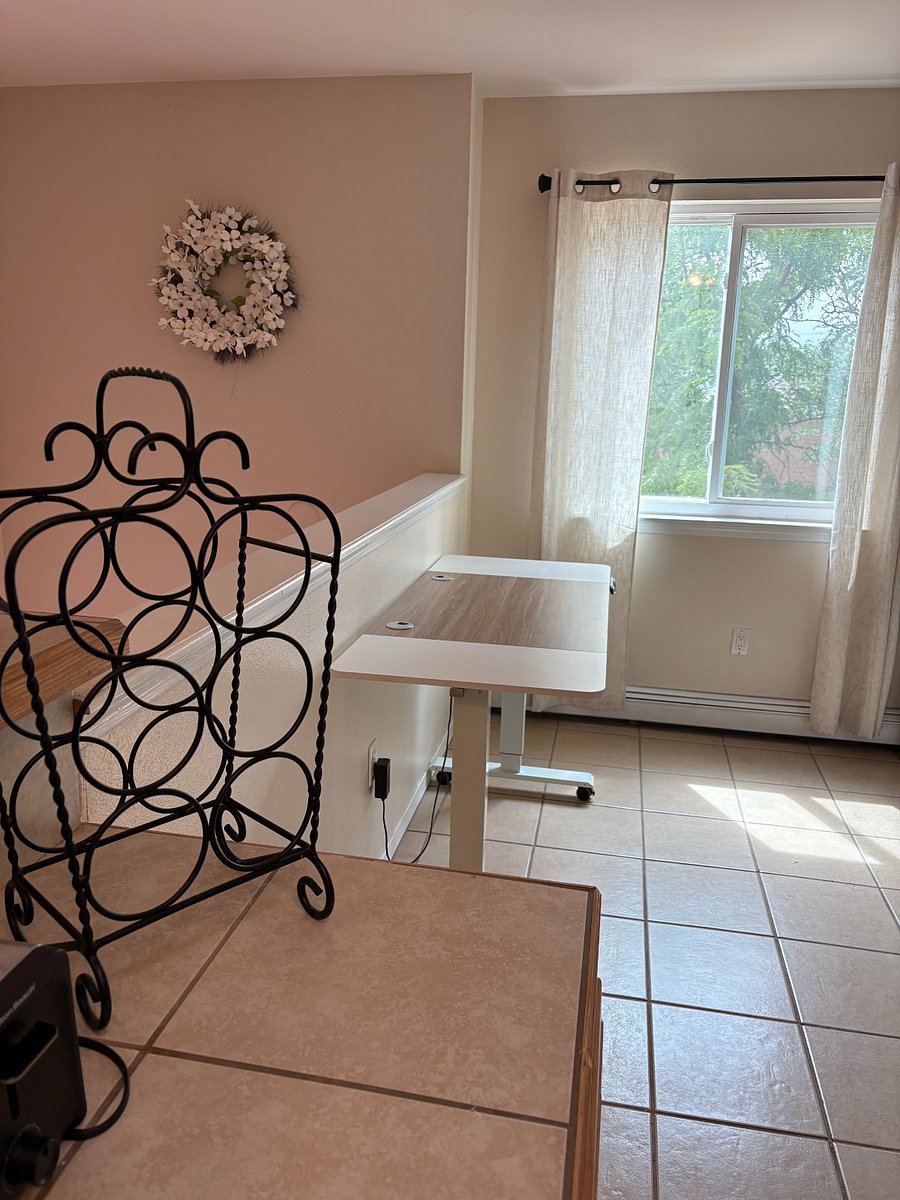 Extra desk/ study space or use to fold clothes.