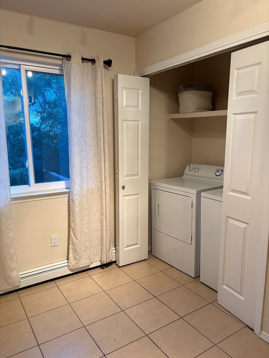 Upstairs laundry area.