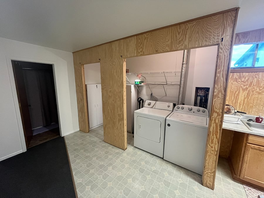 Washer, dryer, and personal locked pantries 