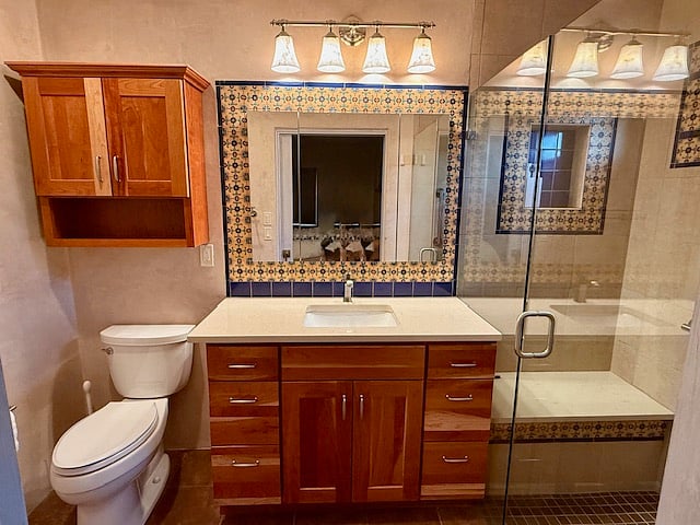 ensuite bath, fully updated with radiant heating and spacious deluxe shower.