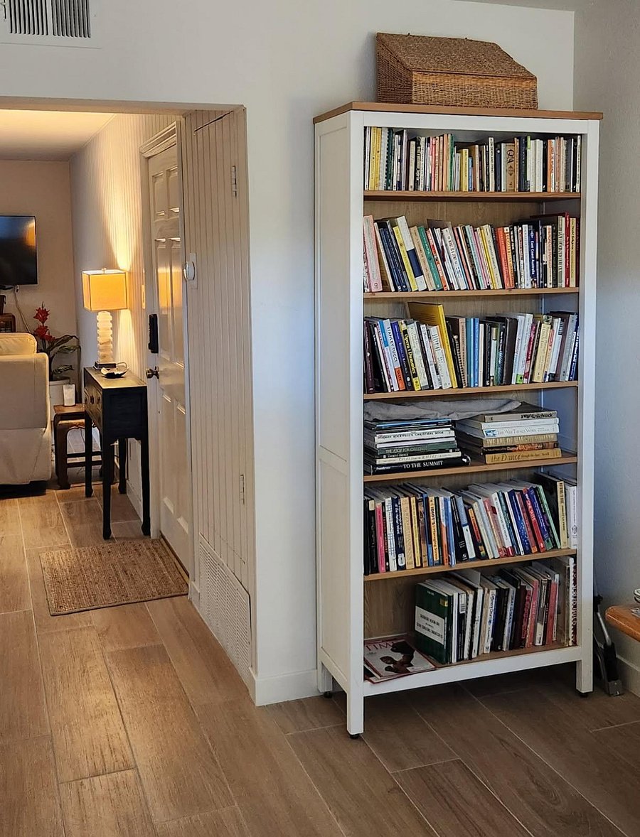 View from office into living room. 