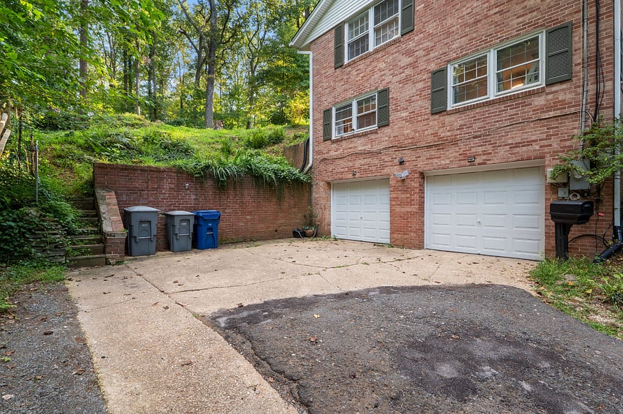 Garage parking.