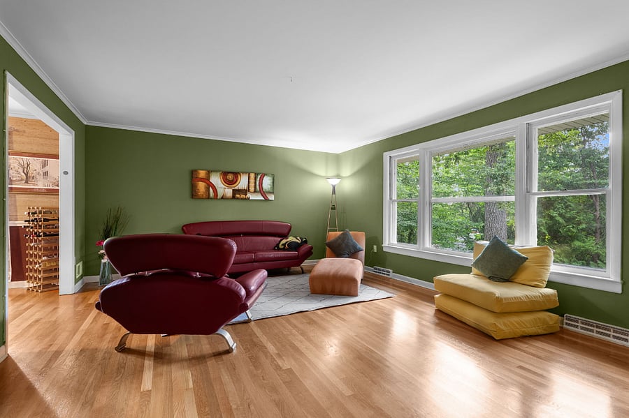 Designer furniture and gorgeous art.
