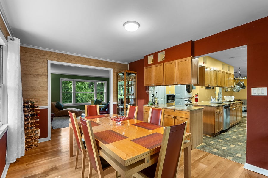 Dining room adjacent to an awesome kitchen.