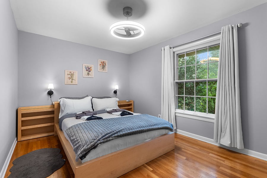 Generous third bedroombright, airy, and inviting.