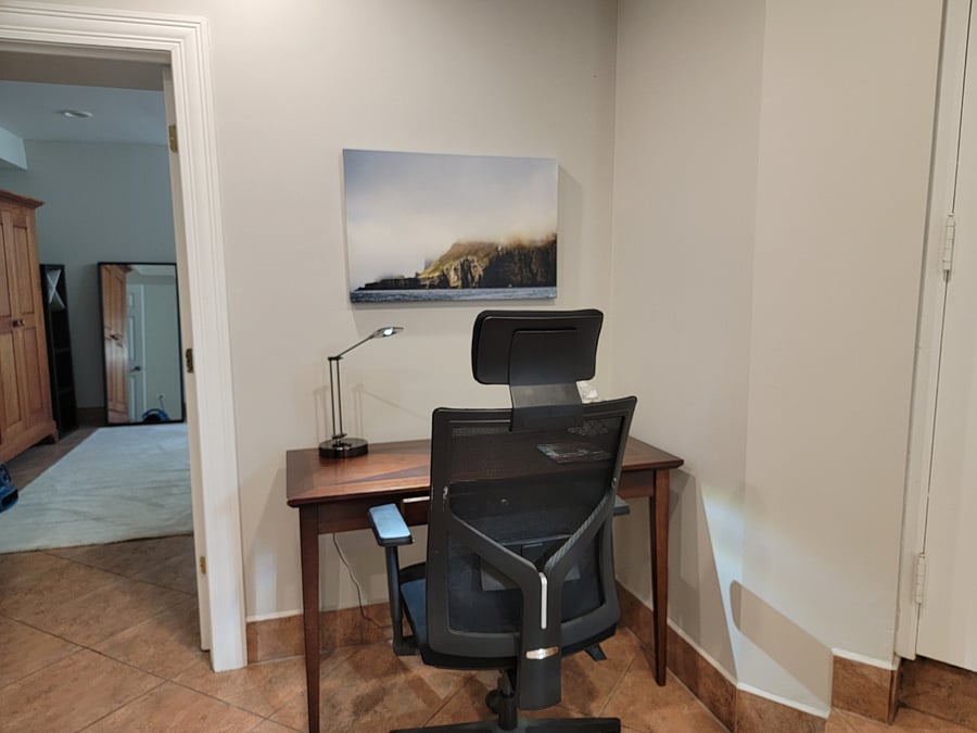 Desk with task chair.